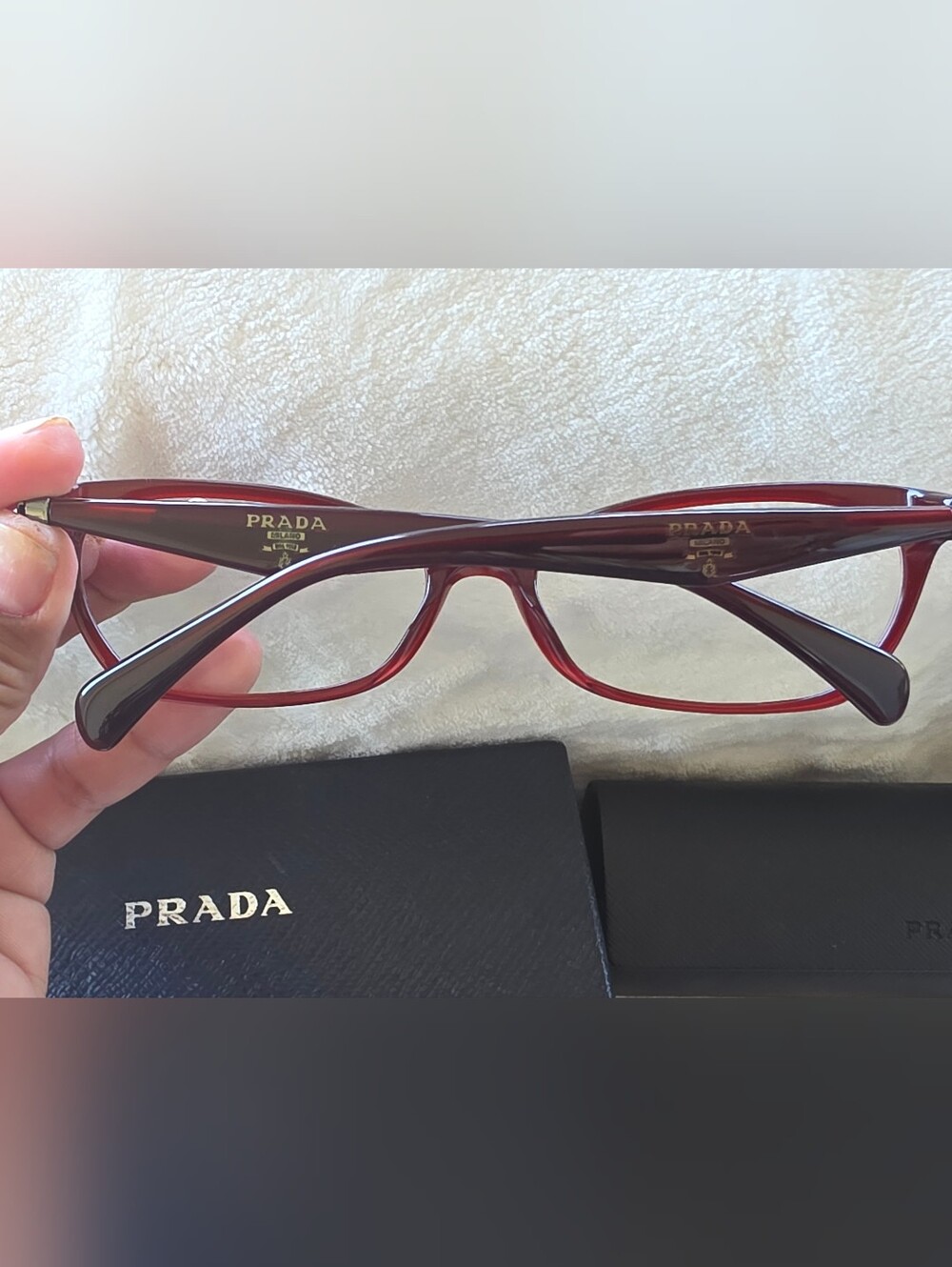 Prada Women’s Red Eyeglass Frames - Picture 6 of 7
